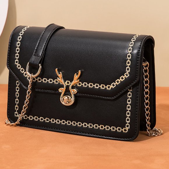 Lock small square bag women messenger bag - Picture 2 of 3